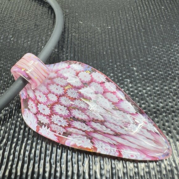 Antica Murrina Venezia Necklace Clip On Earrings Set Pink Glass Millefiori New - Picture 2 of 14